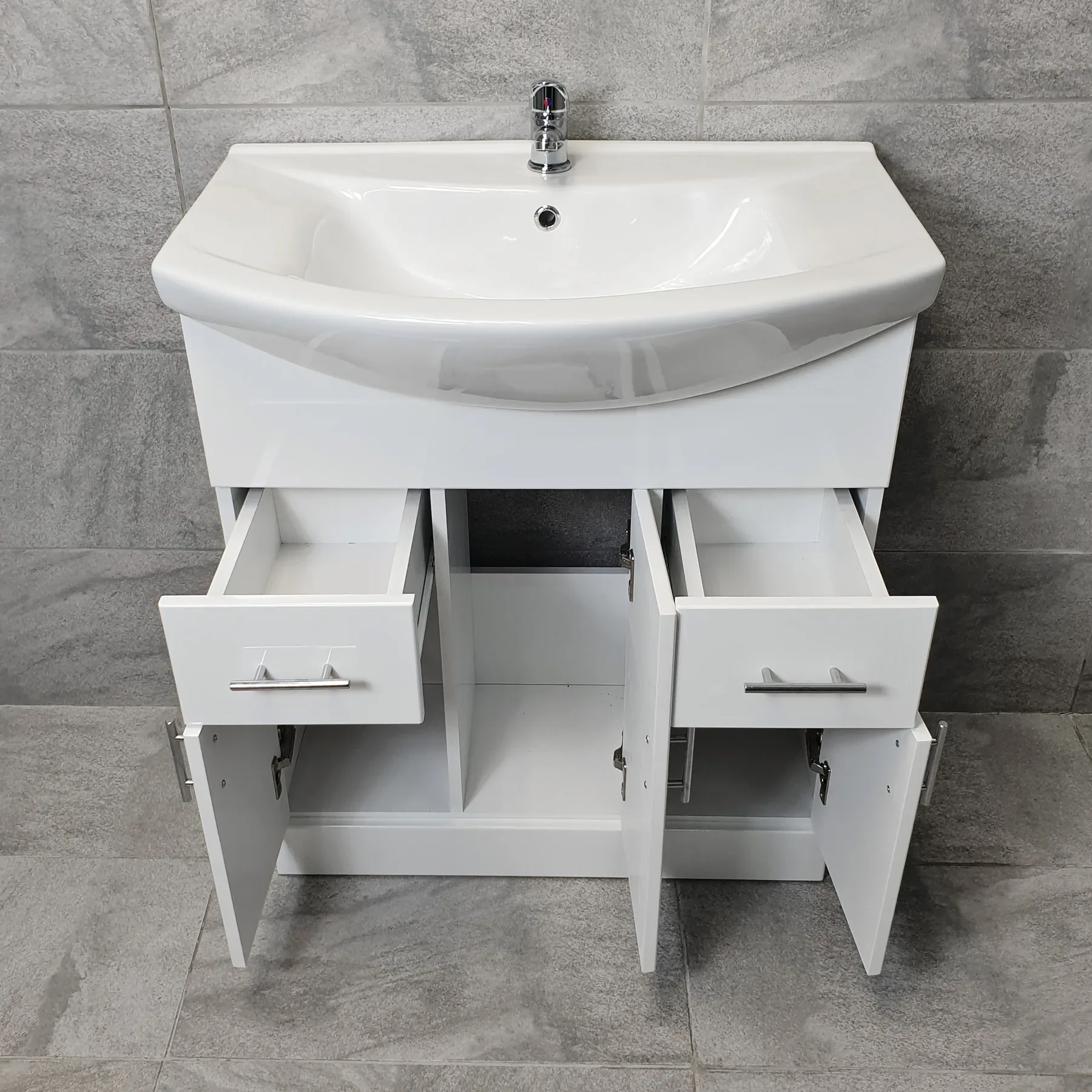 Designer Bathroom Vanity Basin Sink Unit Storage – White – Various Sizes 13 Designer Bathroom Vanity Basin Sink Unit Storage – White – Various Sizes - Image 11