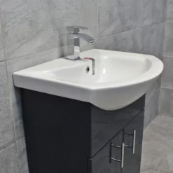 Anthracite Finish Vanity Ceramic Basin Sink Unit 550mm Bathroom Storage 22 Anthracite Finish Vanity Ceramic Basin Sink Unit 550mm Bathroom Storage -Comparethebathroom Shop St Moritz Anthracite Basin Tegan jpg webp