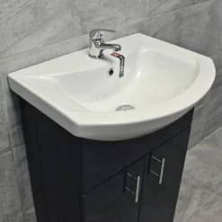 Anthracite Finish Vanity Ceramic Basin Sink Unit 550mm Bathroom Storage 21 Anthracite Finish Vanity Ceramic Basin Sink Unit 550mm Bathroom Storage -Comparethebathroom Shop St Moritz Anthracite Basin V05 jpg webp