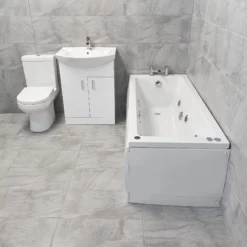 Charlotte Whirlpool Bath White 550 Vanity Bath Suite With Taps -Comparethebathroom Shop St Moritz Bath Charlie Suite End