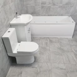 Charlotte Whirlpool Bath White 550 Vanity Bath Suite With Taps -Comparethebathroom Shop St Moritz Bath Charlie Suite Side