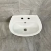 Stafford Wall Hung 455mm Basin 2 Tap Hole Ceramic Cloakroom 1 Stafford Wall Hung 455mm Basin 2 Tap Hole Ceramic Cloakroom -Comparethebathroom Shop Stafford Coniston Cloakroom 2th wall hung basin C111315 FrontJPG jpg webp