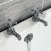 Sage Traditional Period Victorian Style Cross Head Bath Taps Chrome Finish -Comparethebathroom Shop Sylvia Cross Head Basin Sink Taps Pair Bath Shower Mixer Traditional Tap jpg