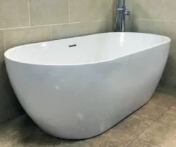 Talula Freestanding Bath Thin Rim Contemporary Modern Style Bath White Acrylic -Comparethebathroom Shop Talula Freestanding Bath Thin Rim Contemporary Modern Style Bath White Acrylic 3 jpeg webp