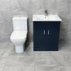 Tess Anthracite Square Vanity Unit Ceramic Basin & Short Projection Toilet Set -Comparethebathroom Shop Tess 650 Anthracite Sindee Front jpg webp