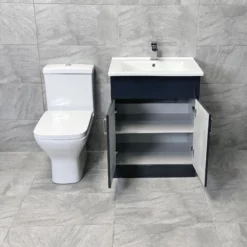 Tess Anthracite Square Vanity Unit Ceramic Basin & Short Projection Toilet Set 29 Tess Anthracite Square Vanity Unit Ceramic Basin & Short Projection Toilet Set -Comparethebathroom Shop Tess 650 Anthracite Sindee Open jpg webp
