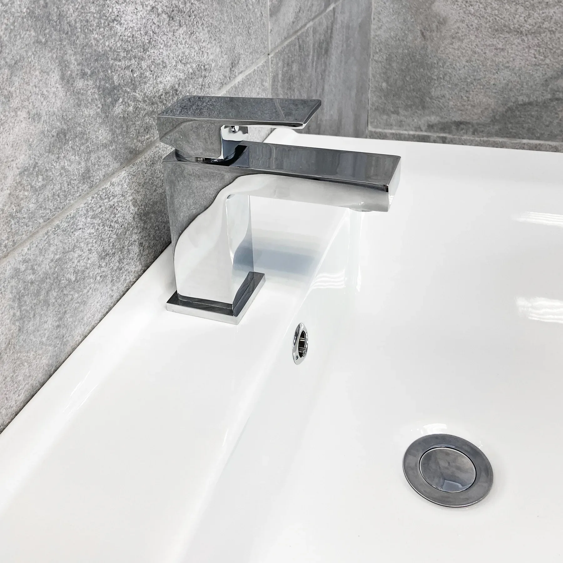 Tess Anthracite Square Vanity Unit Ceramic Basin & Bliss Square Toilet Set 6 Tess Anthracite Square Vanity Unit Ceramic Basin & Bliss Square Toilet Set - Image 4