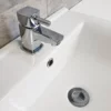 Nora Square Cloakroom Basin Tap Mono Mixer Tap With Waste -Comparethebathroom Shop Tess Troya White 1050 Luxury Tap jpg webp 1