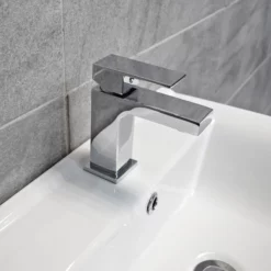 Tess 1050mm Square Vanity Set Ceramic Basin & Toilet Pan In White Or Anthracite -Comparethebathroom Shop Tess tap jpg 1