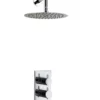 Concealed Thermostatic Shower Valve + Fixed Head With Lifetime Guarantee -Comparethebathroom Shop Thermostatic Concealed Shower Valve Lifetime Guarantee 222163364238 JPG