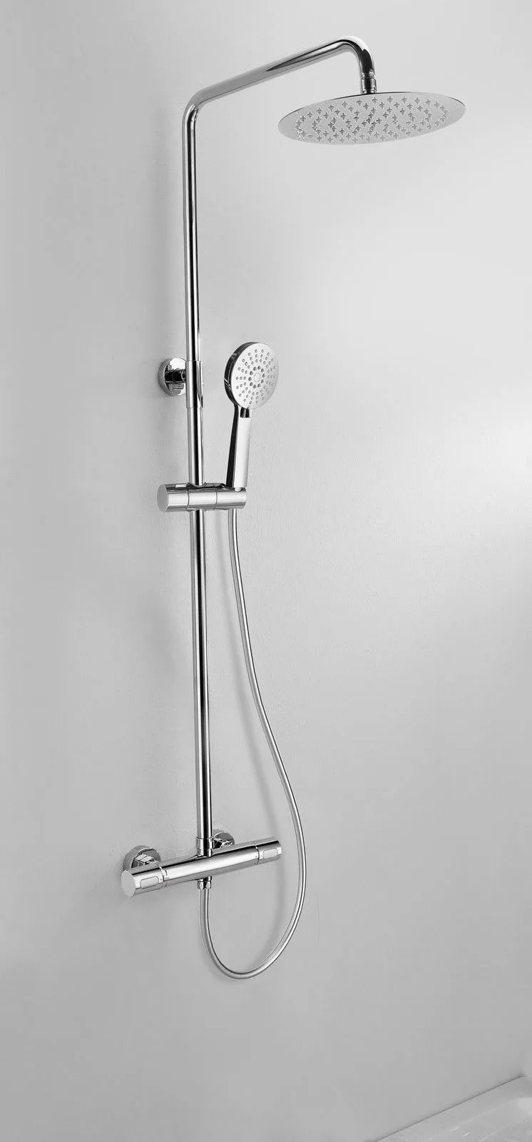 Leo Thermostatic Round Twin Head Shower Set Cool Touch TMV Approved 3 Leo Thermostatic Round Twin Head Shower Set Cool Touch TMV Approved