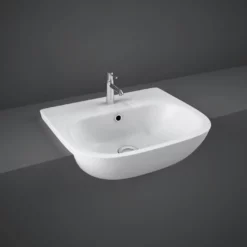 Rak Tonique Semi Recessed Basin – Single Tap Hole