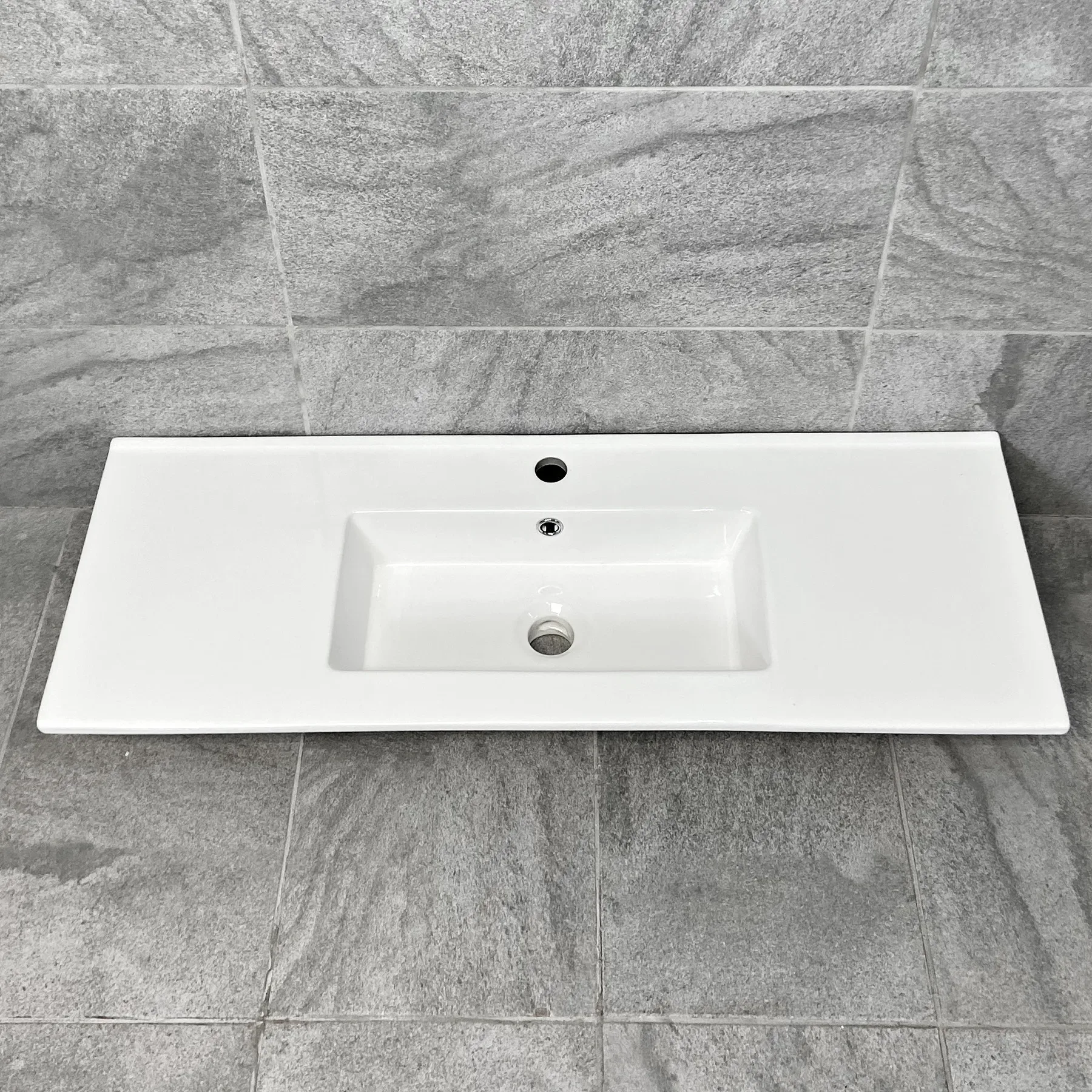 1010mm X 365mm Large Ceramic Bathroom Furniture Sink Vanity Basin Rectangular 5 1010mm X 365mm Large Ceramic Bathroom Furniture Sink Vanity Basin Rectangular - Image 3