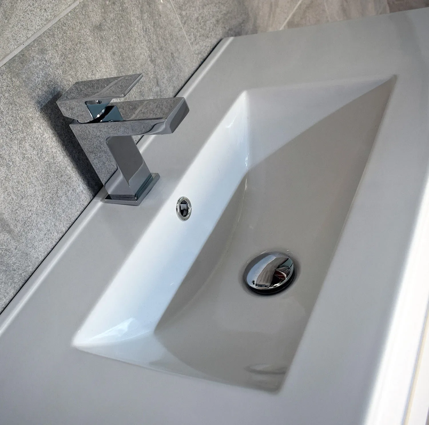 Sulu Wall Hung Vanity Unit With 800mm Ceramic Basin Sink 1 Drawer White 7 Sulu Wall Hung Vanity Unit With 800mm Ceramic Basin Sink 1 Drawer White - Image 5