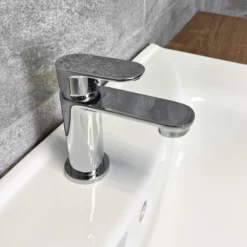 1250mm Bathroom Vanity Sink Unit & Toilet Set Suite Walnut Finish -Comparethebathroom Shop Wallnut 1250 WC Tap jpg webp