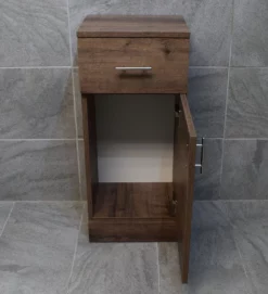 Walnut Oak Finish Drawerline Unit Bathroom Storage Cupboard 350mm 8 Walnut Oak Finish Drawerline Unit Bathroom Storage Cupboard 350mm -Comparethebathroom Shop Walnut Drawline Unit 3 Comp Jun 18 jpg webp