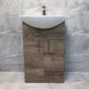 Walnut Oak Finish Vanity Basin Sink Unit 550mm Bathroom Storage Driftwood 1 Walnut Oak Finish Vanity Basin Sink Unit 550mm Bathroom Storage Driftwood -Comparethebathroom Shop Walnut vanity unit 3 Amy tap Comp Mar 18 jpg webp