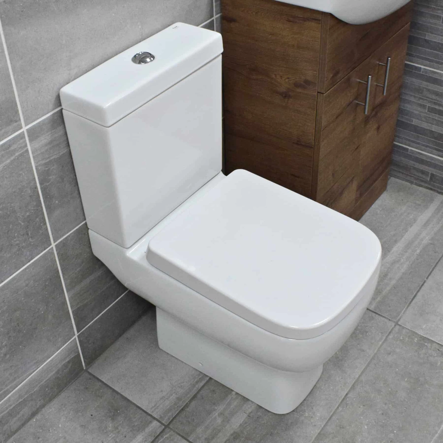 Rak Series 600 Toilet + 550mm Walnut Bathroom Basin Sink Unit Set Cloakroom 8 Rak Series 600 Toilet + 550mm Walnut Bathroom Basin Sink Unit Set Cloakroom - Image 6