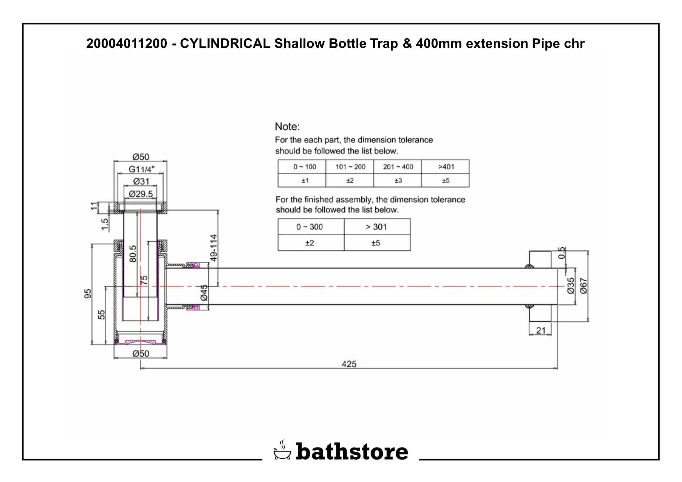 Cylindrical Shallow Bottle Trap For Wall Hung Bathroom Basins – Ex-Bathstore 7 Cylindrical Shallow Bottle Trap For Wall Hung Bathroom Basins – Ex-Bathstore - Image 5