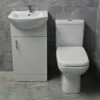 Rak Origin Compact Toilet + Vanity Basin Sink Unit Cloakroom Set Ensuite 1 Rak Origin Compact Toilet + Vanity Basin Sink Unit Cloakroom Set Ensuite -Comparethebathroom Shop kit710 RAK Origin St Moritz 450 unit