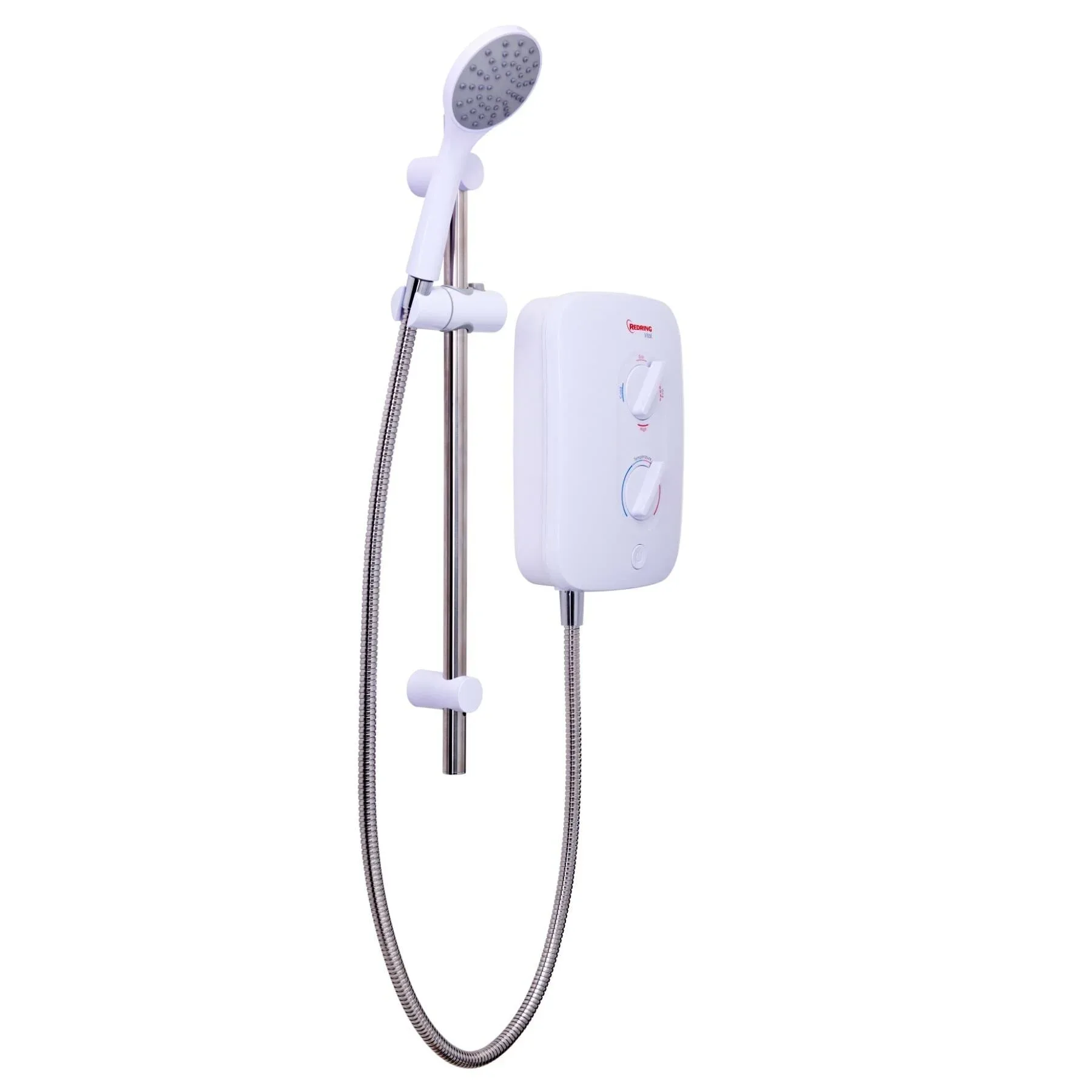 Redring Vital 9.5kw Electric Shower With Push Button White And Chrome 6 Redring Vital 9.5kw Electric Shower With Push Button White And Chrome - Image 4